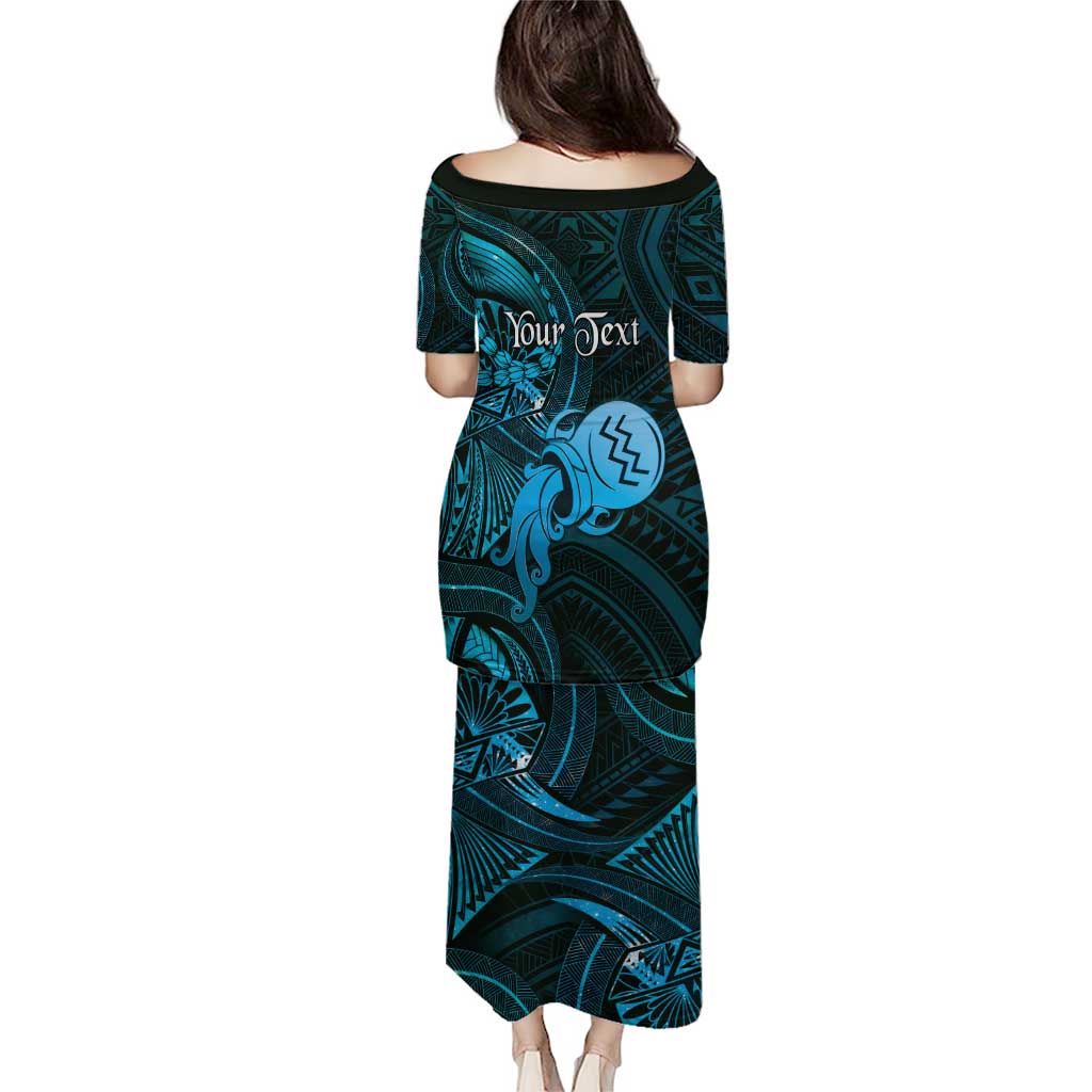 Personalised Polynesia Zodiac Aquarius Puletasi Galaxy Polynesian Pattern Chest Tattoo Style LT14 - Polynesian Pride