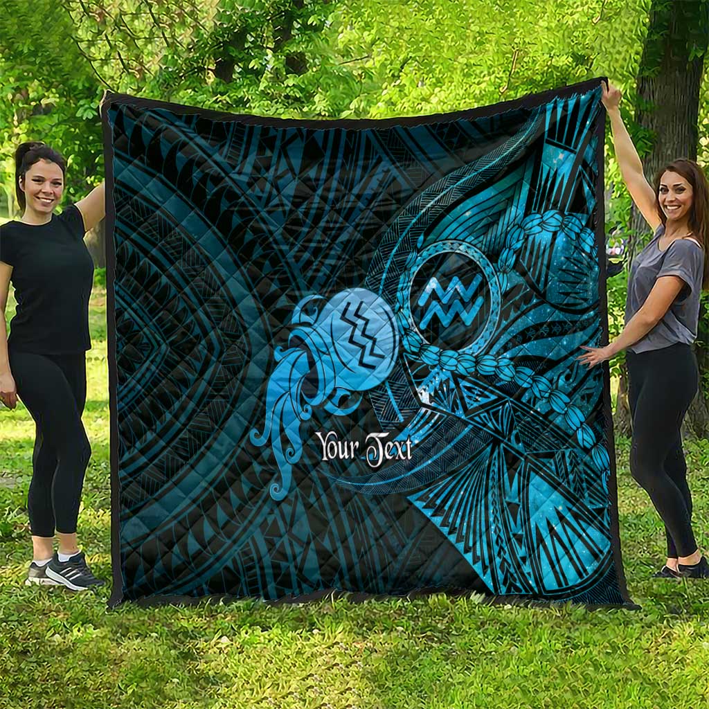 Personalised Polynesia Zodiac Aquarius Quilt Galaxy Polynesian Pattern Chest Tattoo Style LT14 - Polynesian Pride