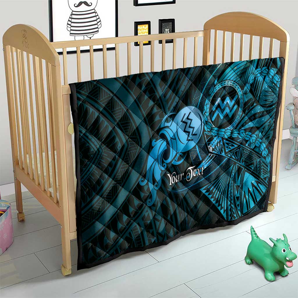 Personalised Polynesia Zodiac Aquarius Quilt Galaxy Polynesian Pattern Chest Tattoo Style LT14 - Polynesian Pride
