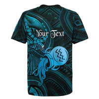 Personalised Polynesia Zodiac Aquarius Rugby Jersey Galaxy Polynesian Pattern Chest Tattoo Style LT14 - Polynesian Pride