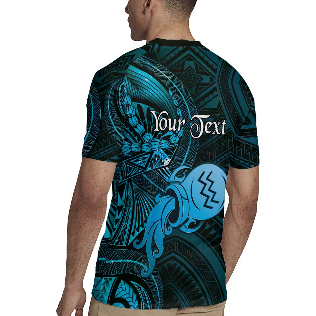 Personalised Polynesia Zodiac Aquarius Rugby Jersey Galaxy Polynesian Pattern Chest Tattoo Style LT14 - Polynesian Pride