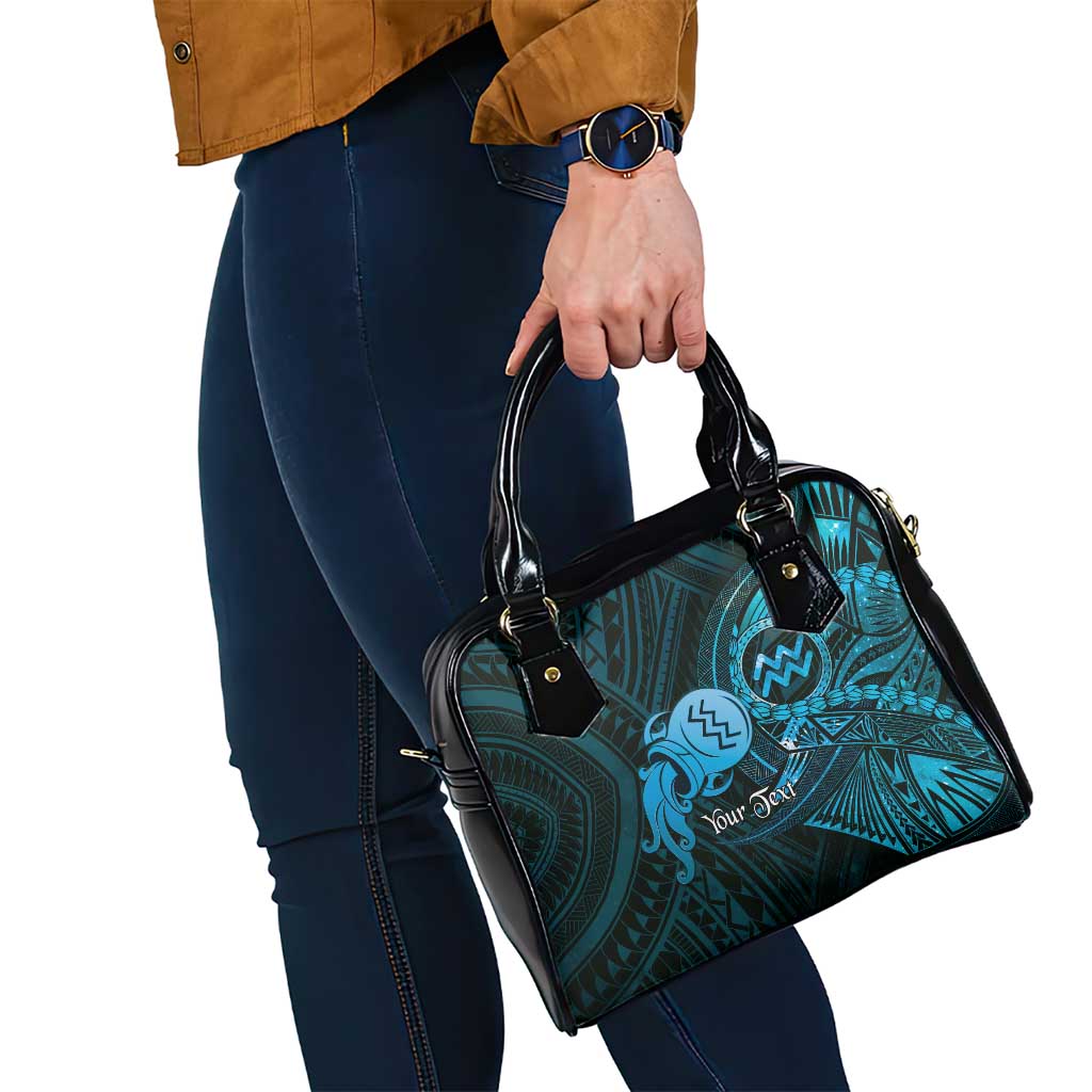 Personalised Polynesia Zodiac Aquarius Shoulder Handbag Galaxy Polynesian Pattern Chest Tattoo Style LT14 - Polynesian Pride