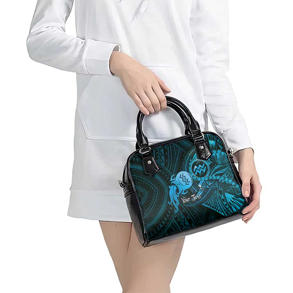 Personalised Polynesia Zodiac Aquarius Shoulder Handbag Galaxy Polynesian Pattern Chest Tattoo Style LT14 - Polynesian Pride