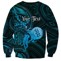Personalised Polynesia Zodiac Aquarius Sweatshirt Galaxy Polynesian Pattern Chest Tattoo Style LT14 - Polynesian Pride