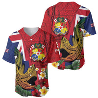 Hawaii And Tonga Baseball Jersey Shark Tattoo With Tongan Coat Of Arms