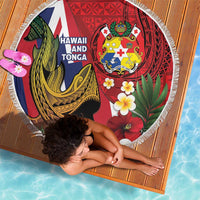 Hawaii And Tonga Beach Blanket Shark Tattoo With Tongan Coat Of Arms LT14 - Polynesian Pride