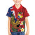 Hawaii And Tonga Family Matching Off The Shoulder Long Sleeve Dress and Hawaiian Shirt Shark Tattoo With Tongan Coat Of Arms