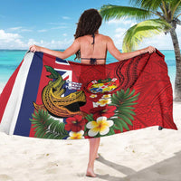 Hawaii And Tonga Sarong Shark Tattoo With Tongan Coat Of Arms
