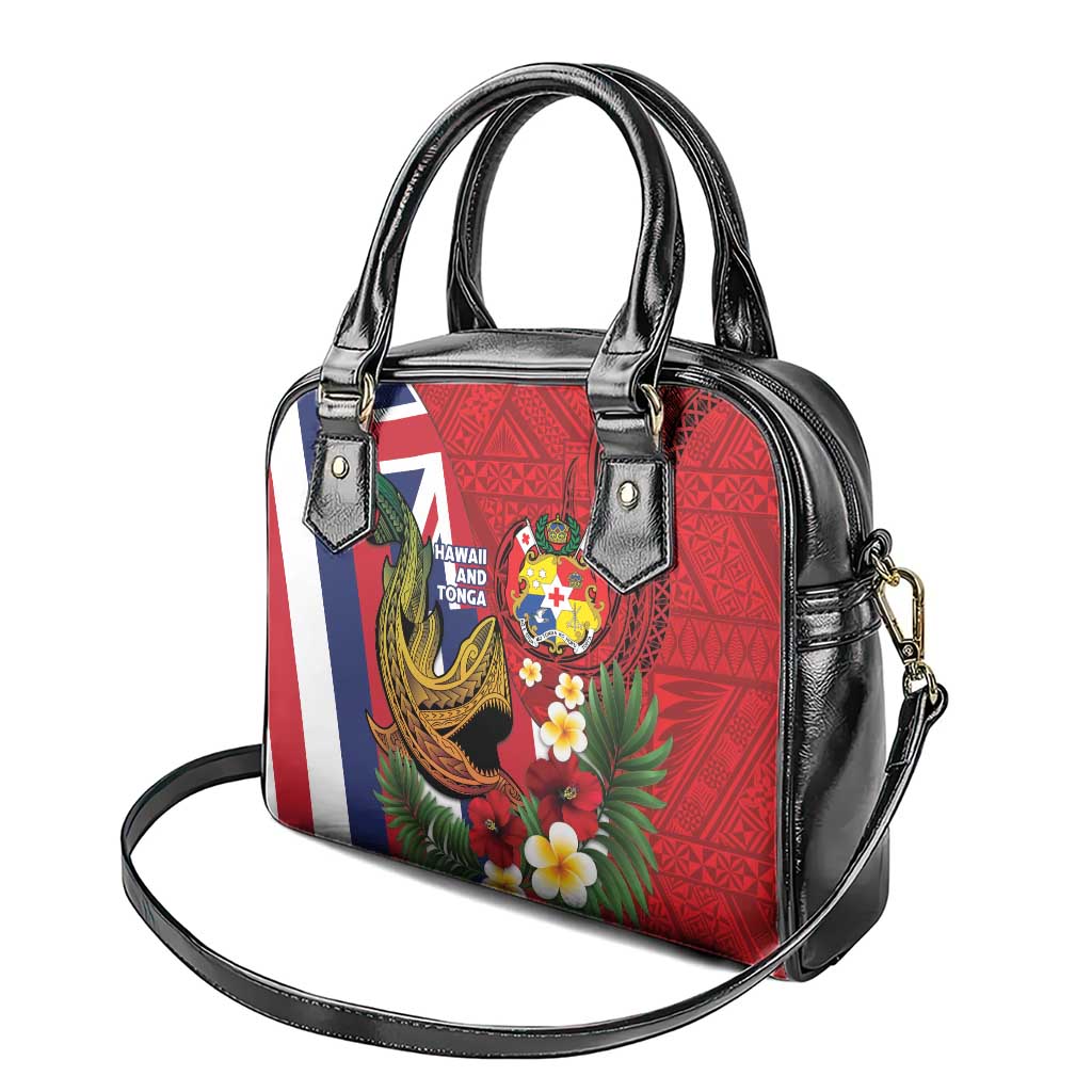Hawaii And Tonga Shoulder Handbag Shark Tattoo With Tongan Coat Of Arms