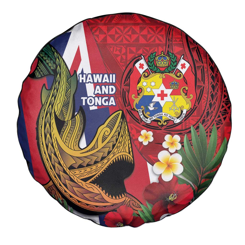 Hawaii And Tonga Spare Tire Cover Shark Tattoo With Tongan Coat Of Arms
