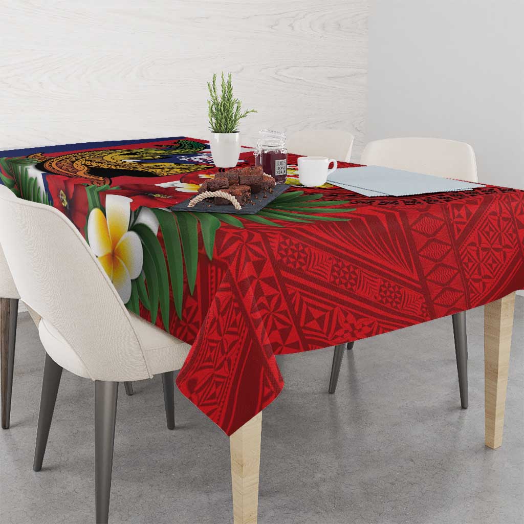 Hawaii And Tonga Tablecloth Shark Tattoo With Tongan Coat Of Arms LT14 - Polynesian Pride