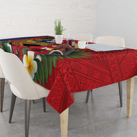 Hawaii And Tonga Tablecloth Shark Tattoo With Tongan Coat Of Arms LT14 - Polynesian Pride