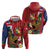 Hawaii And Tonga Zip Hoodie Shark Tattoo With Tongan Coat Of Arms