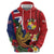 Hawaii And Tonga Zip Hoodie Shark Tattoo With Tongan Coat Of Arms