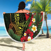 Hawaii And Tonga Beach Blanket King Kamehameha Tribal Ngatu Pattern LT14 - Polynesian Pride