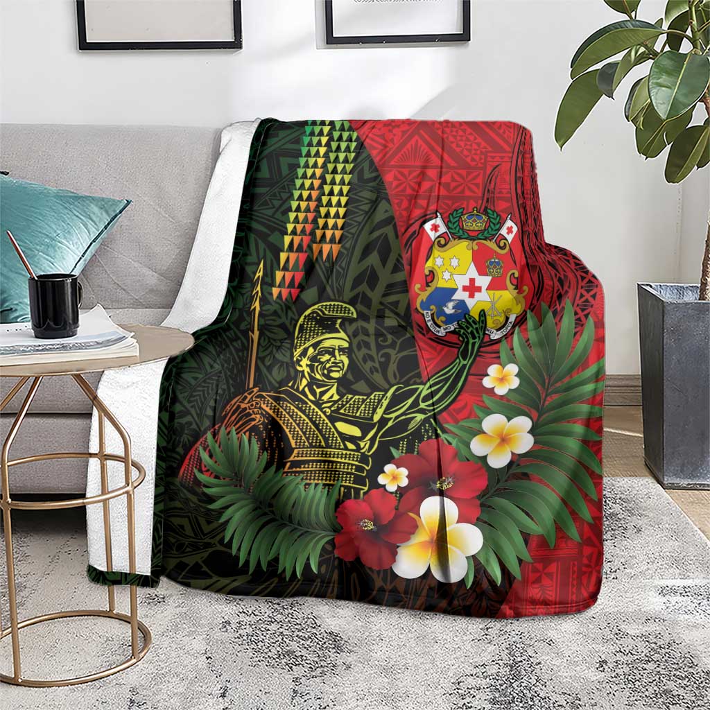 Hawaii And Tonga Blanket King Kamehameha Tribal Ngatu Pattern LT14 - Polynesian Pride