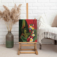 Hawaii And Tonga Canvas Wall Art King Kamehameha Tribal Ngatu Pattern LT14 - Polynesian Pride