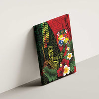 Hawaii And Tonga Canvas Wall Art King Kamehameha Tribal Ngatu Pattern LT14 - Polynesian Pride