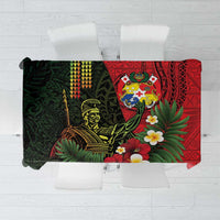 Hawaii And Tonga Tablecloth King Kamehameha Tribal Ngatu Pattern LT14 Red - Polynesian Pride
