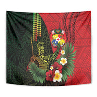 Hawaii And Tonga Tapestry King Kamehameha Tribal Ngatu Pattern
