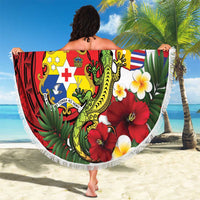 Hawaii And Tonga Beach Blanket King Kalakaua Tribal Gecko Tongan Ngatu LT14 - Polynesian Pride