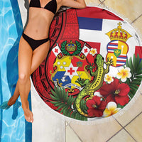 Hawaii And Tonga Beach Blanket King Kalakaua Tribal Gecko Tongan Ngatu LT14 - Polynesian Pride