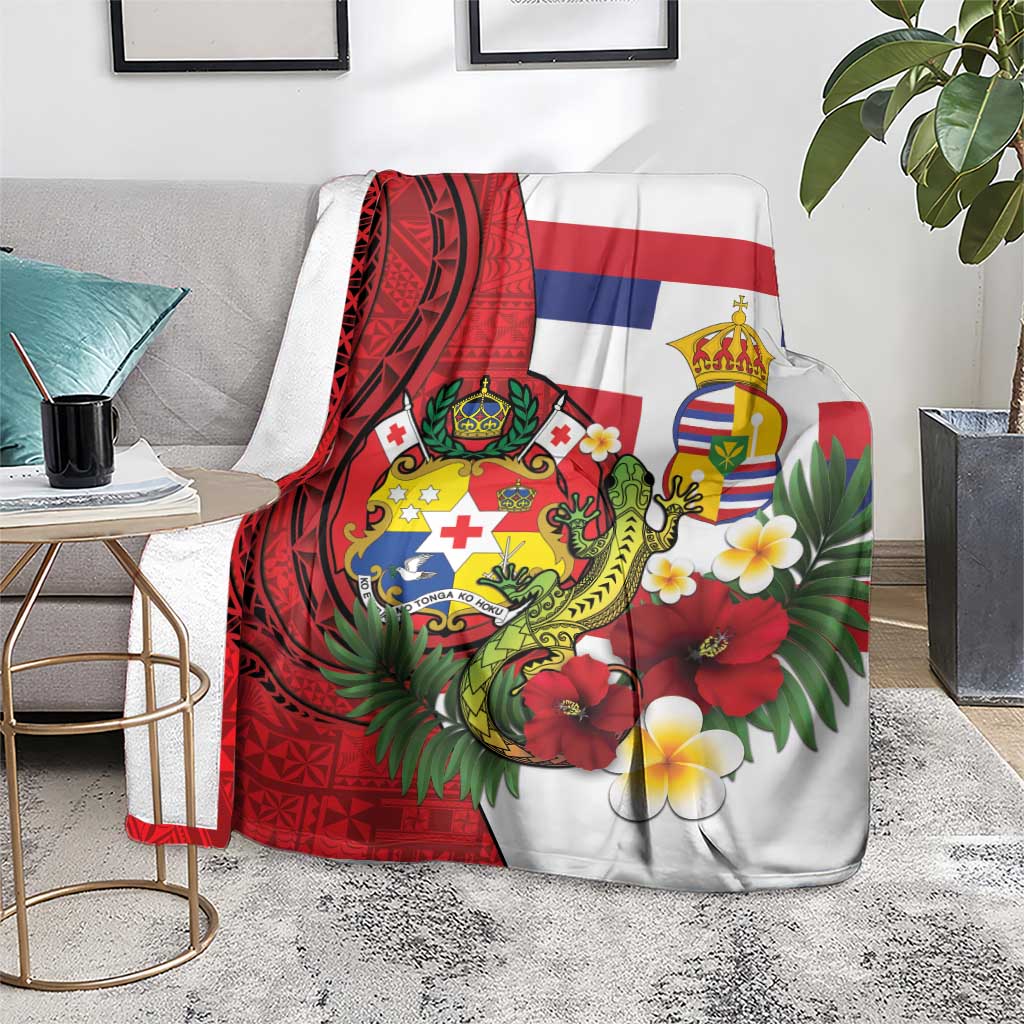 Hawaii And Tonga Blanket King Kalakaua Tribal Gecko Tongan Ngatu LT14 - Polynesian Pride