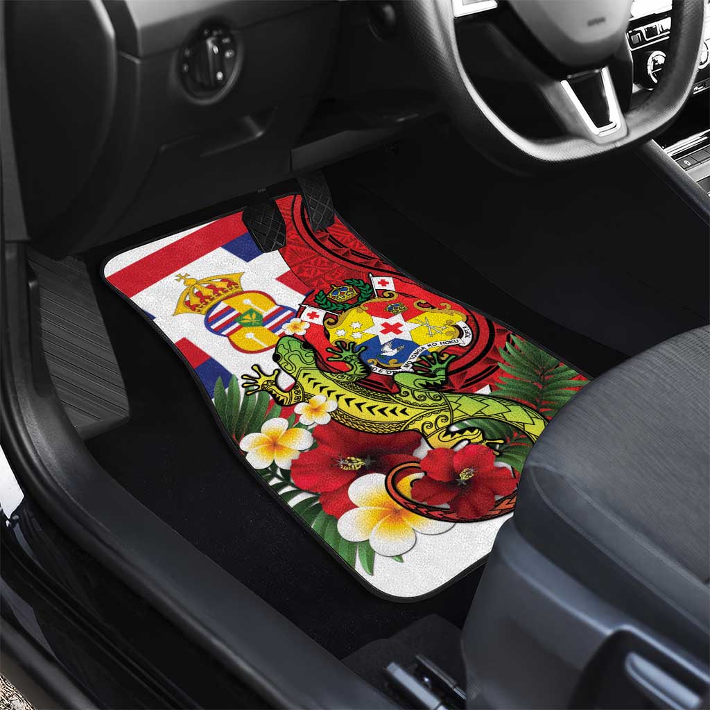 Hawaii And Tonga Car Mats King Kalakaua Tribal Gecko Tongan Ngatu