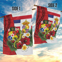 Hawaii And Tonga Garden Flag King Kalakaua Tribal Gecko Tongan Ngatu