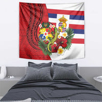 Hawaii And Tonga Tapestry King Kalakaua Tribal Gecko Tongan Ngatu