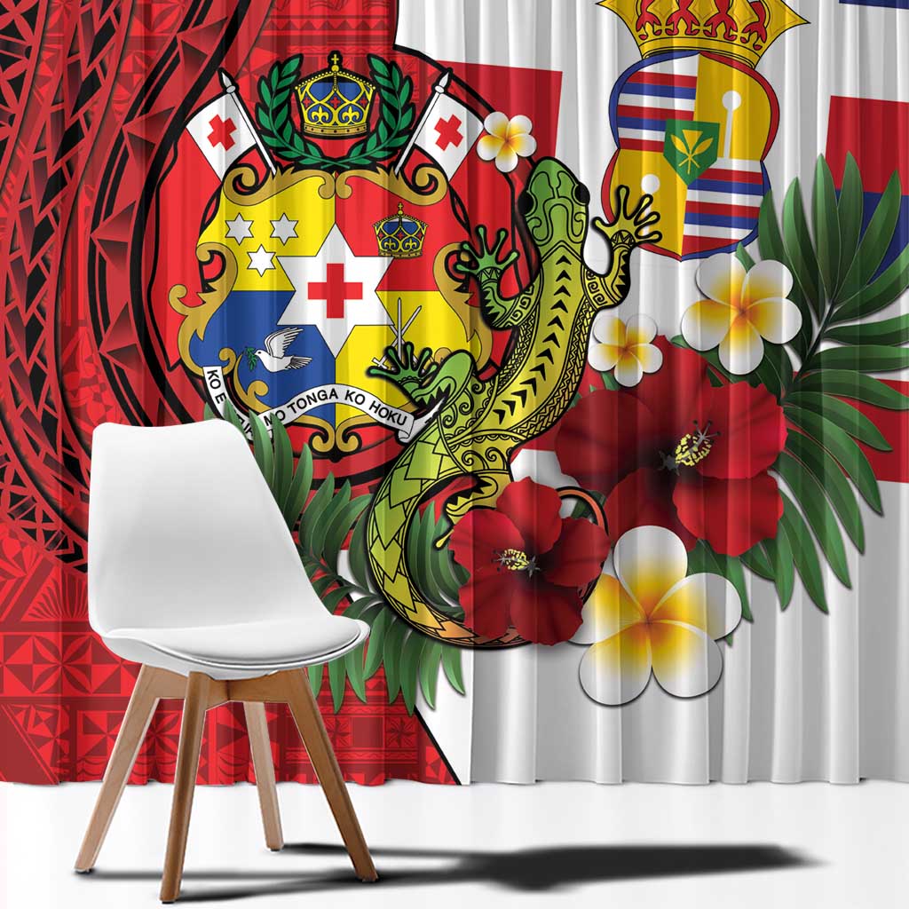 Hawaii And Tonga Window Curtain King Kalakaua Tribal Gecko Tongan Ngatu LT14 - Polynesian Pride
