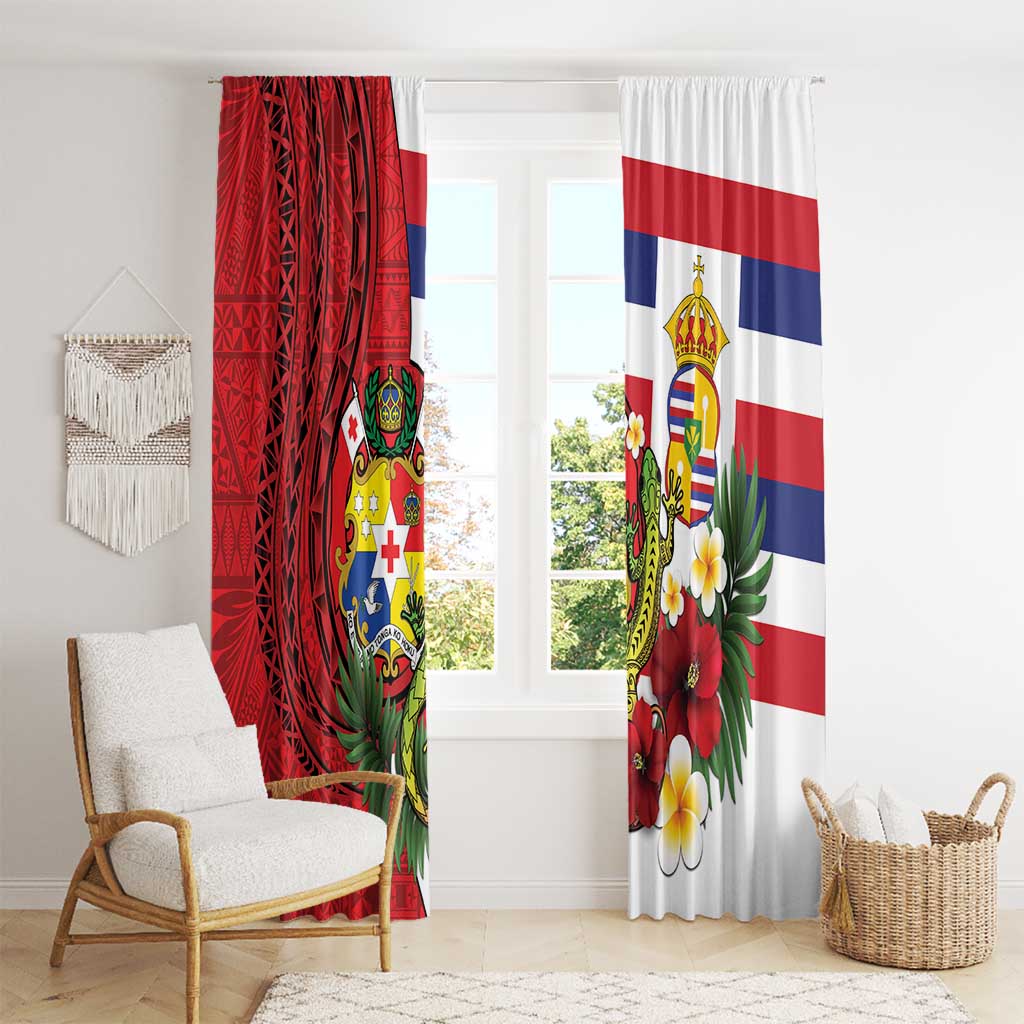 Hawaii And Tonga Window Curtain King Kalakaua Tribal Gecko Tongan Ngatu LT14 - Polynesian Pride