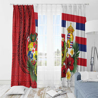 Hawaii And Tonga Window Curtain King Kalakaua Tribal Gecko Tongan Ngatu LT14 - Polynesian Pride