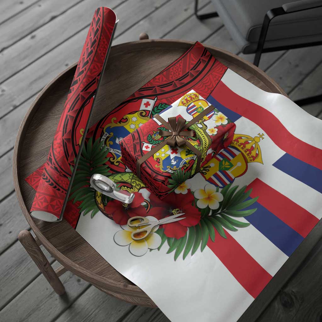 Hawaii And Tonga Wrapping Paper King Kalakaua Tribal Gecko Tongan Ngatu - Polynesian Pride