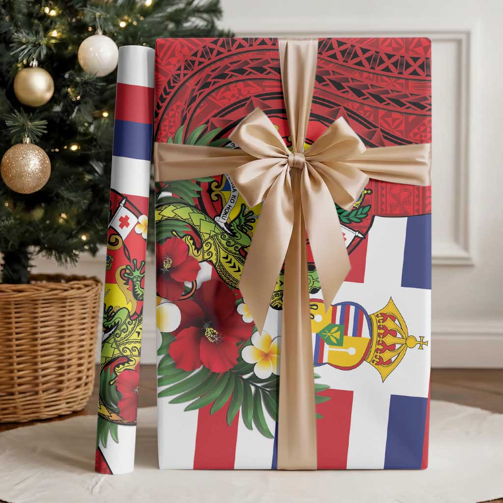 Hawaii And Tonga Wrapping Paper King Kalakaua Tribal Gecko Tongan Ngatu - Polynesian Pride