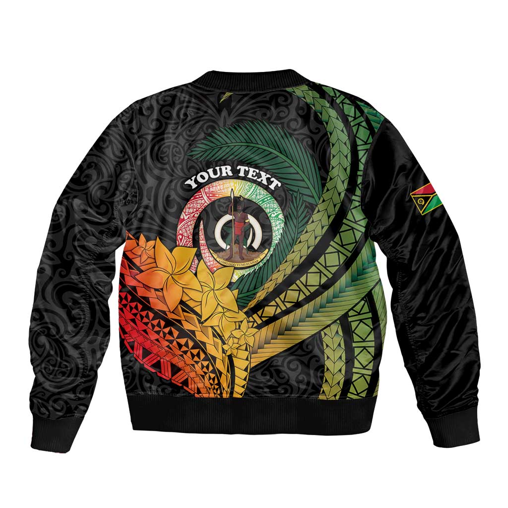 Personalised Vanuatu Independence Day Bomber Jacket July 30 Pig Tusk Long God Yumi Stanap