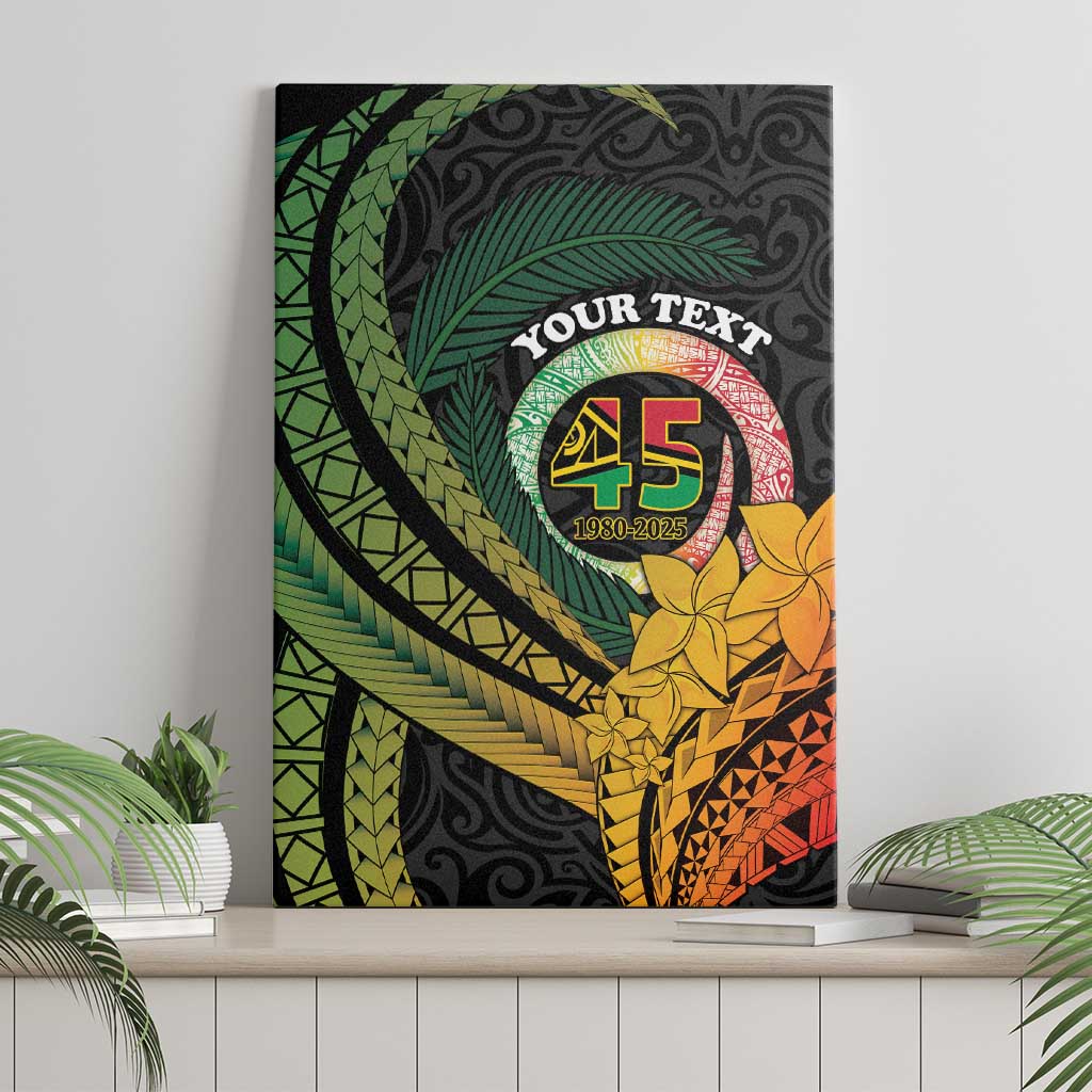 Personalised Vanuatu Independence Day Canvas Wall Art July 30 Pig Tusk Long God Yumi Stanap LT14 - Polynesian Pride
