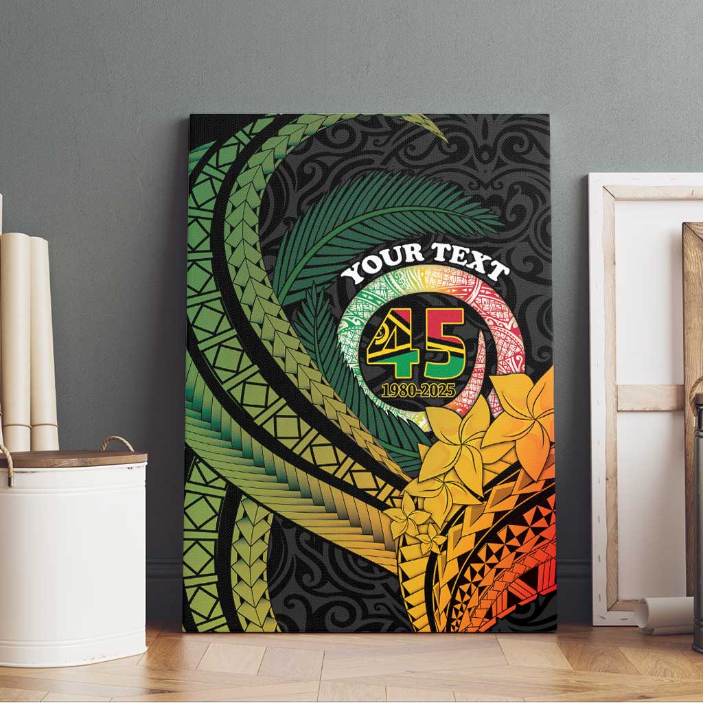 Personalised Vanuatu Independence Day Canvas Wall Art July 30 Pig Tusk Long God Yumi Stanap LT14 - Polynesian Pride