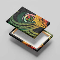 Personalised Vanuatu Independence Day Canvas Wall Art July 30 Pig Tusk Long God Yumi Stanap LT14 - Polynesian Pride