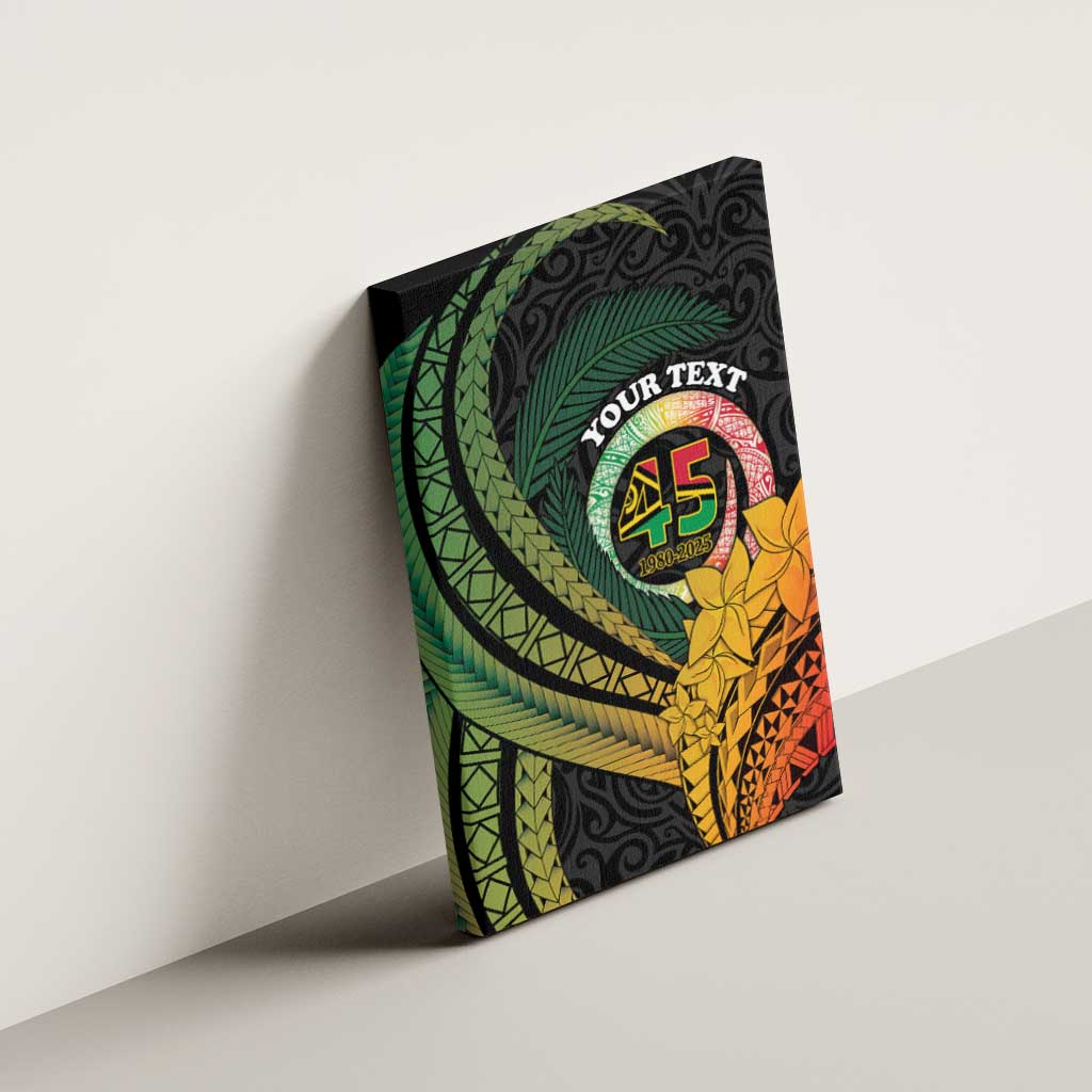 Personalised Vanuatu Independence Day Canvas Wall Art July 30 Pig Tusk Long God Yumi Stanap LT14 - Polynesian Pride
