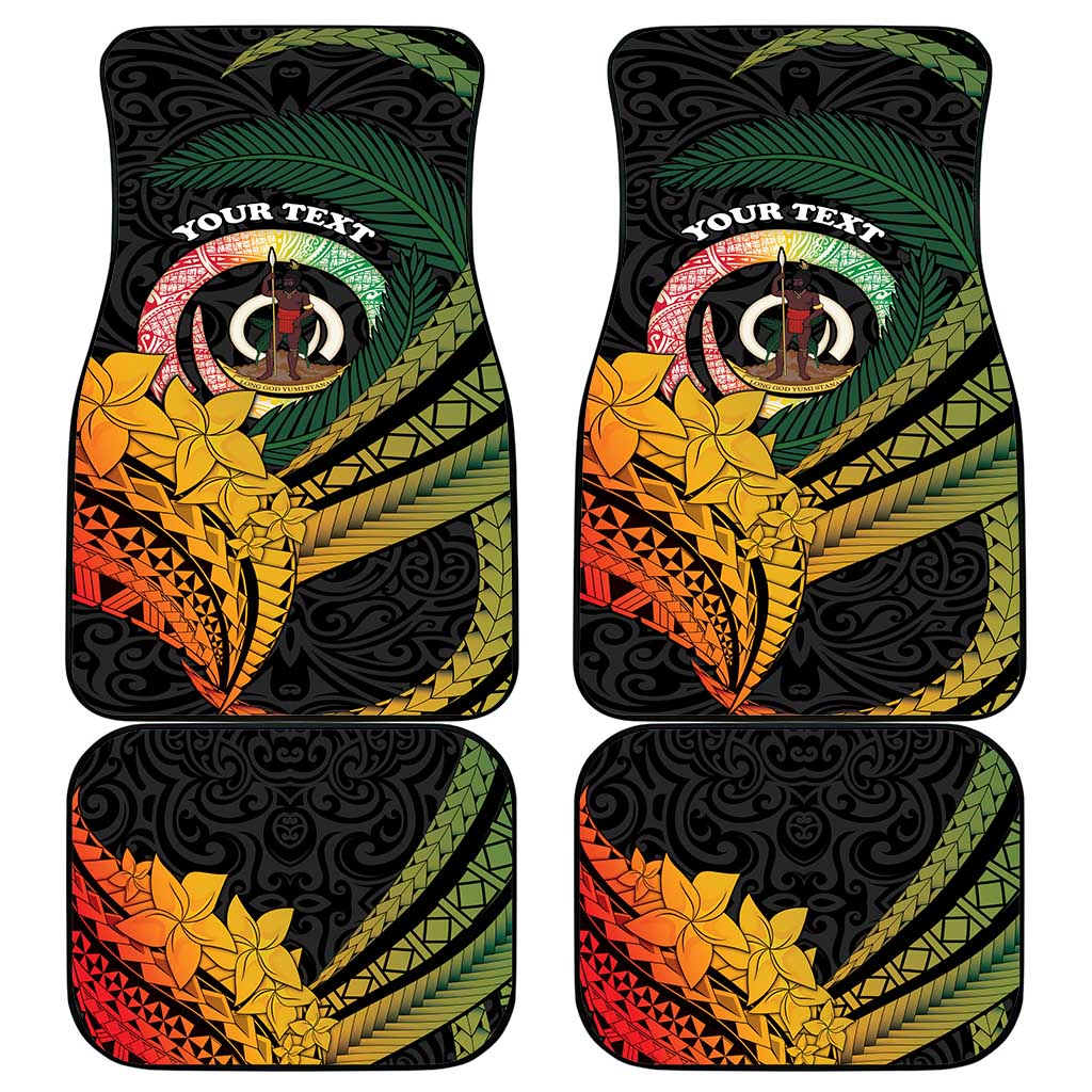 Personalised Vanuatu Independence Day Car Mats July 30 Pig Tusk Long God Yumi Stanap LT14 - Polynesian Pride