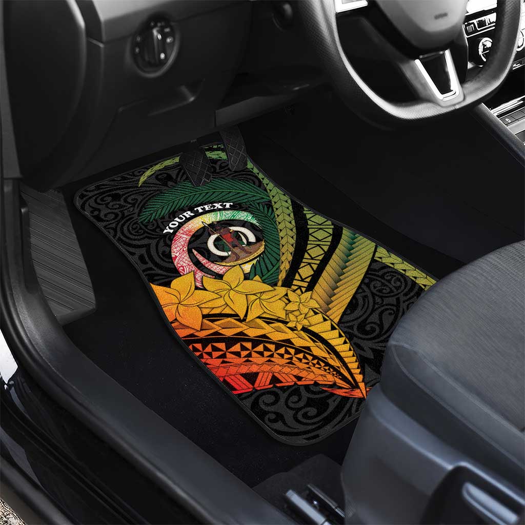 Personalised Vanuatu Independence Day Car Mats July 30 Pig Tusk Long God Yumi Stanap LT14 - Polynesian Pride