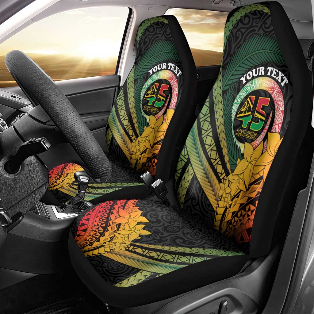 Personalised Vanuatu Independence Day Car Seat Cover July 30 Pig Tusk Long God Yumi Stanap