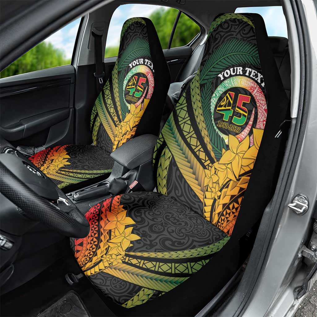 Personalised Vanuatu Independence Day Car Seat Cover July 30 Pig Tusk Long God Yumi Stanap