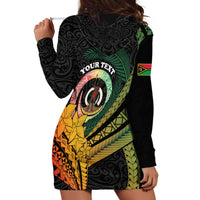Personalised Vanuatu Independence Day Hoodie Dress July 30 Pig Tusk Long God Yumi Stanap