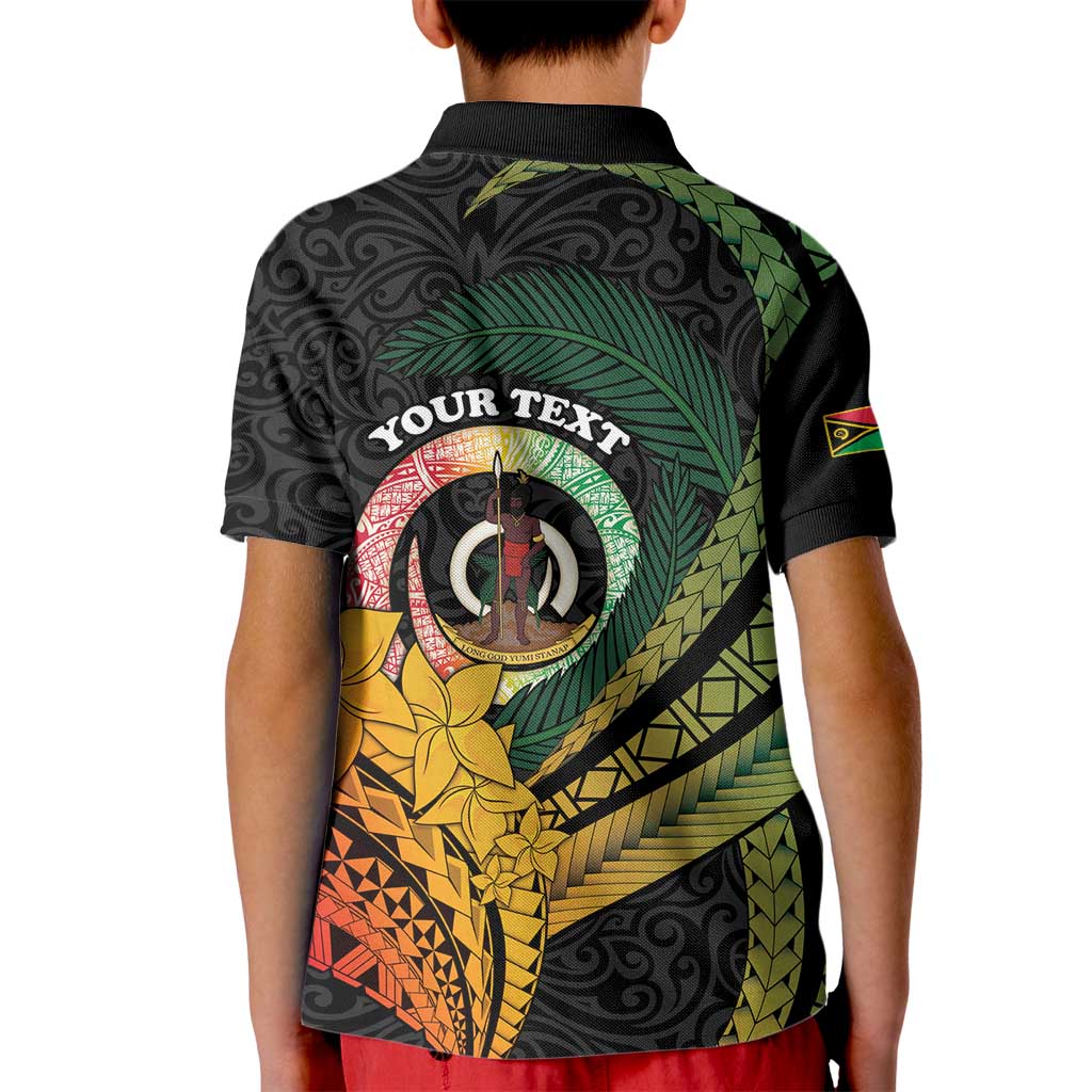 Personalised Vanuatu Independence Day Kid Polo Shirt July 30 Pig Tusk Long God Yumi Stanap