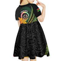 Personalised Vanuatu Independence Day Kid Short Sleeve Dress July 30 Pig Tusk Long God Yumi Stanap