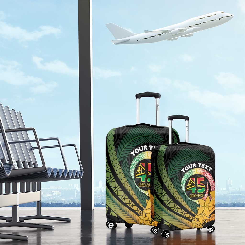 Personalised Vanuatu Independence Day Luggage Cover July 30 Pig Tusk Long God Yumi Stanap