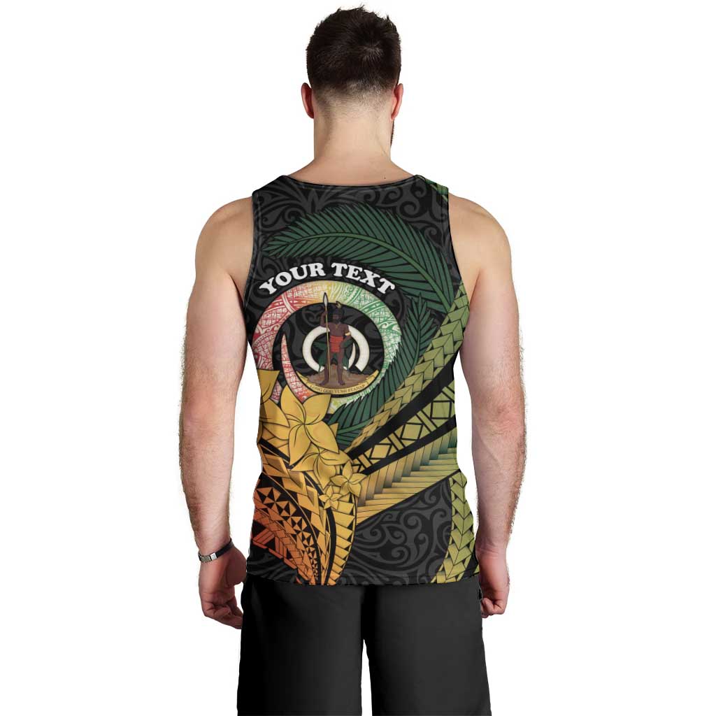 Personalised Vanuatu Independence Day Men Tank Top July 30 Pig Tusk Long God Yumi Stanap LT14 - Polynesian Pride