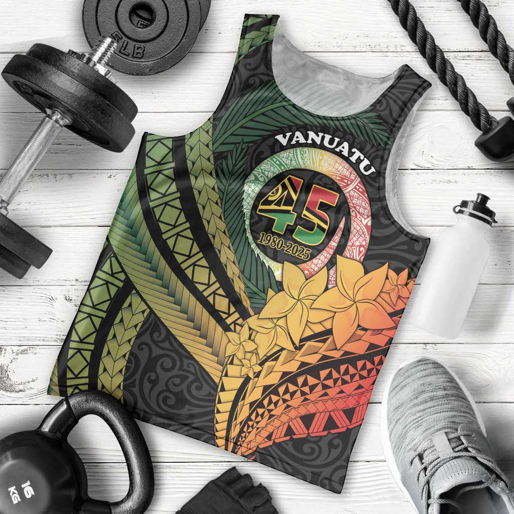 Personalised Vanuatu Independence Day Men Tank Top July 30 Pig Tusk Long God Yumi Stanap LT14 - Polynesian Pride